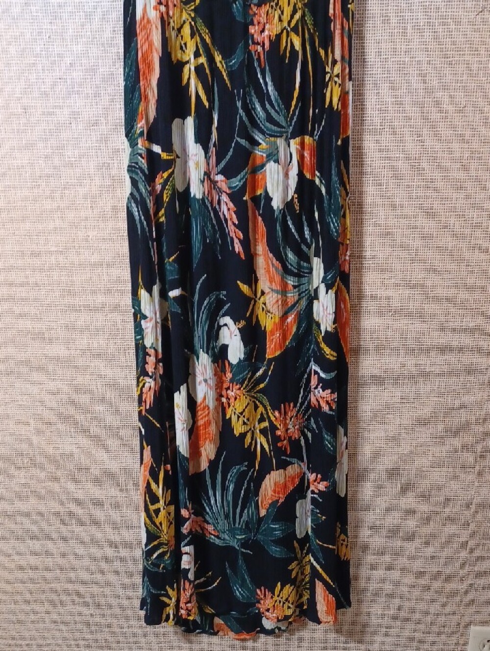Patrons of Peace Black Floral Maxi Dress with Orange and Cream Details - Picture 10 of 12